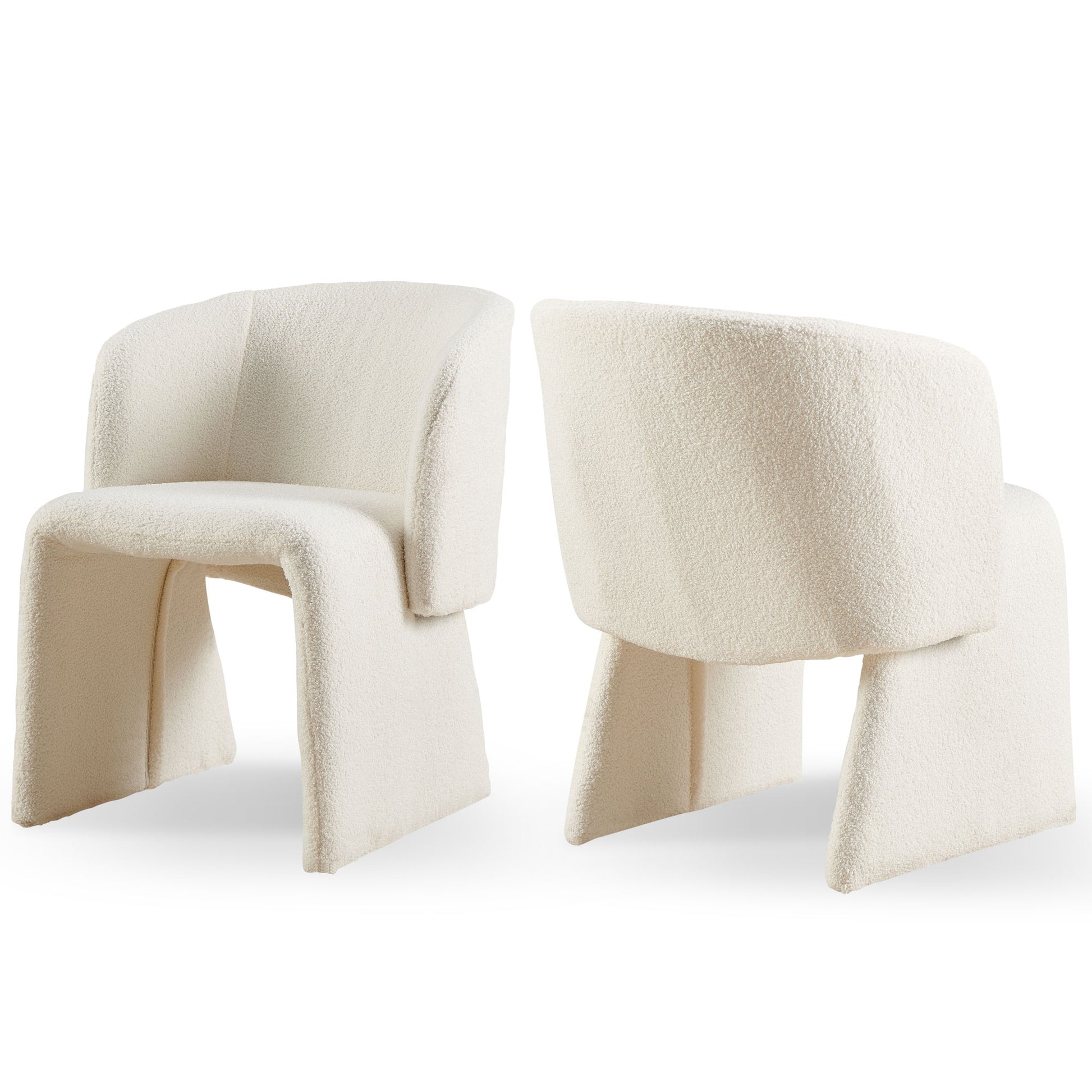 Modern Accent Chair White Single Sofa Chair,Upholstered Side Chair Teddy Comfy Chair For Dining Room Bedroom Living Room Reception Off White 1Pc Off White Primary Living Space Modern Teddy