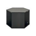 23.62'' Hexagonal Coffee Table Side Table Nightstand Burmese Sumac Black Brown Mdf