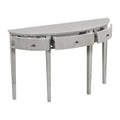 Distinctive Features Of Pine Veneer Console Table With Vertical Stripe Drawer Fronts And Four Legs Antique White Primary Living Space Antique,Minimalist Drawers Mdf