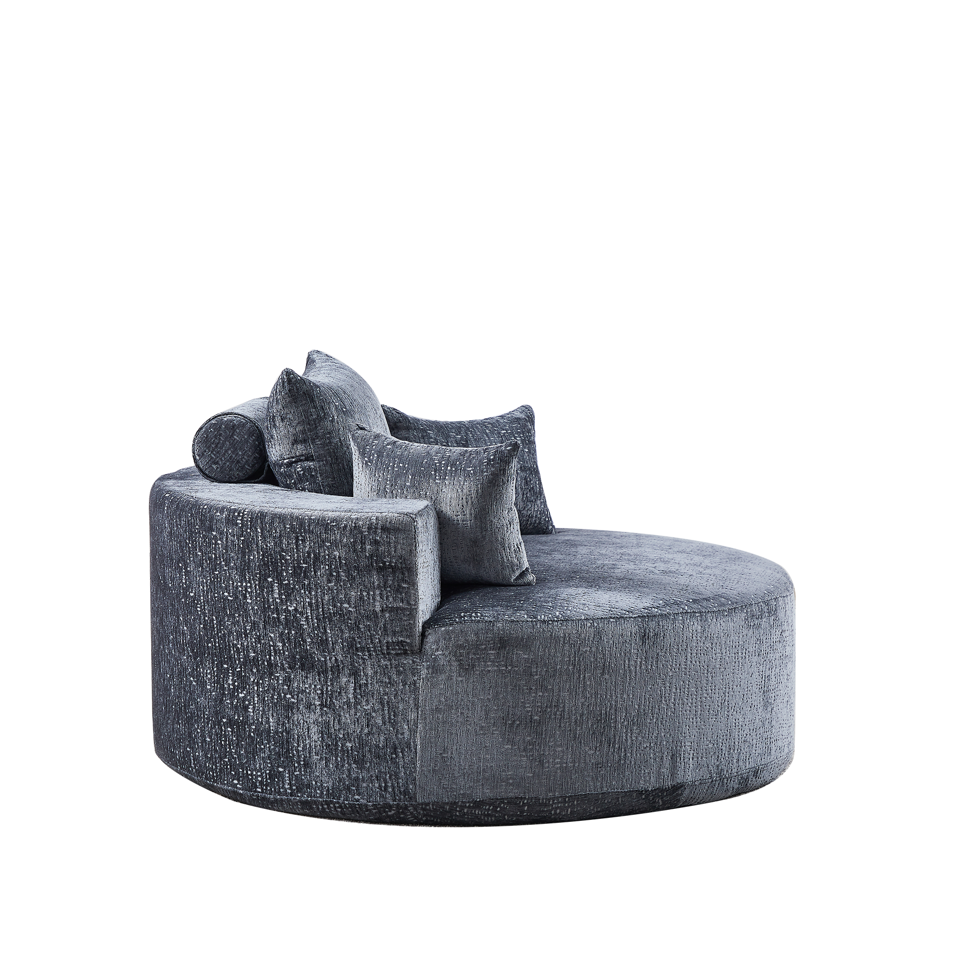 55''L Chenille Sponge Single Sofa,No Assembly Required,Fluffy Modern Sleeper Chair For Living Room, Bedroom, Lounge And Projection Room Not A Swivel Chair. Grey Foam Chenille 1 Seat