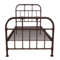 Sandy Grey Open Frame Twin Platform Bed Box Spring Not Required Twin Grey Metal Bedroom Industrial,Vintage Metal