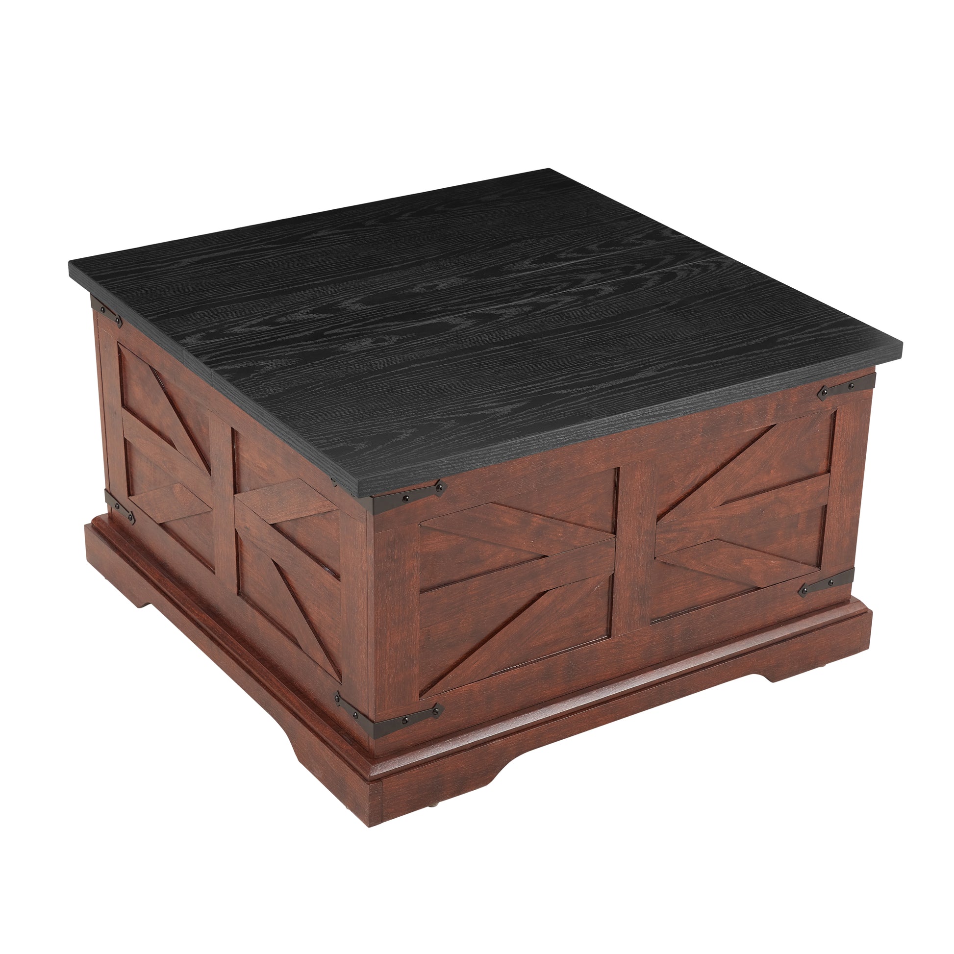 Farmhouse Coffee Table & End Table Barn Design Center Table Rustic Cocktail Table With Hinged Lift Top And End Table Oak Mdf