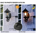 Outdoor Waterproof Glass Retro Wall Lamp With Light Sense Supports Multiple Types Of Light Bulbs 1 Pack Black Traditional Glass Aluminium