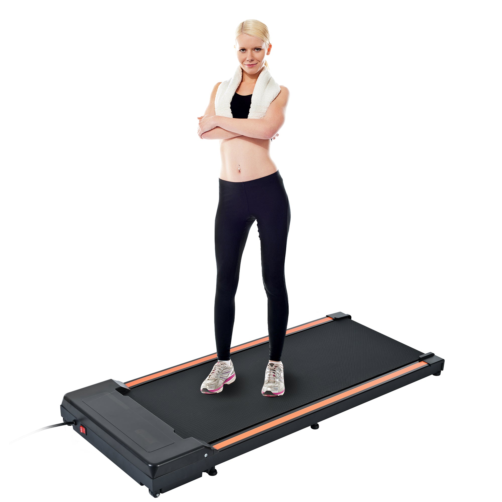 Walking Pad 300 Lb Capacity, Desk Treadmill For Home Office, Protable Treadmill Under Desk, Walking Treadmills For Home,0.6 To 3.8 Mph Portable Treadmill Black Abs Steel Q235