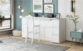 Full Size Murphy Bed With Drawers, Cabinets And Usb Ports,White Full White Mdf Lvl