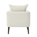 Barrel Chair, Chenille Accent Chair, Fabric Armchair Club Chair,Upholstered Arm Chair With Solid Wood Legs,Waist Pillow,Padded Single Chair For Living Room Bedroom Study Waiting Room,Beige Beige Light Brown Primary Living Space Modern Rubberwood Foam