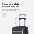 3 Piece Luggage Sets Pp Lightweight Suitcase With Two Hooks, Spinner Wheels, 20 24 28 Black Black Abs