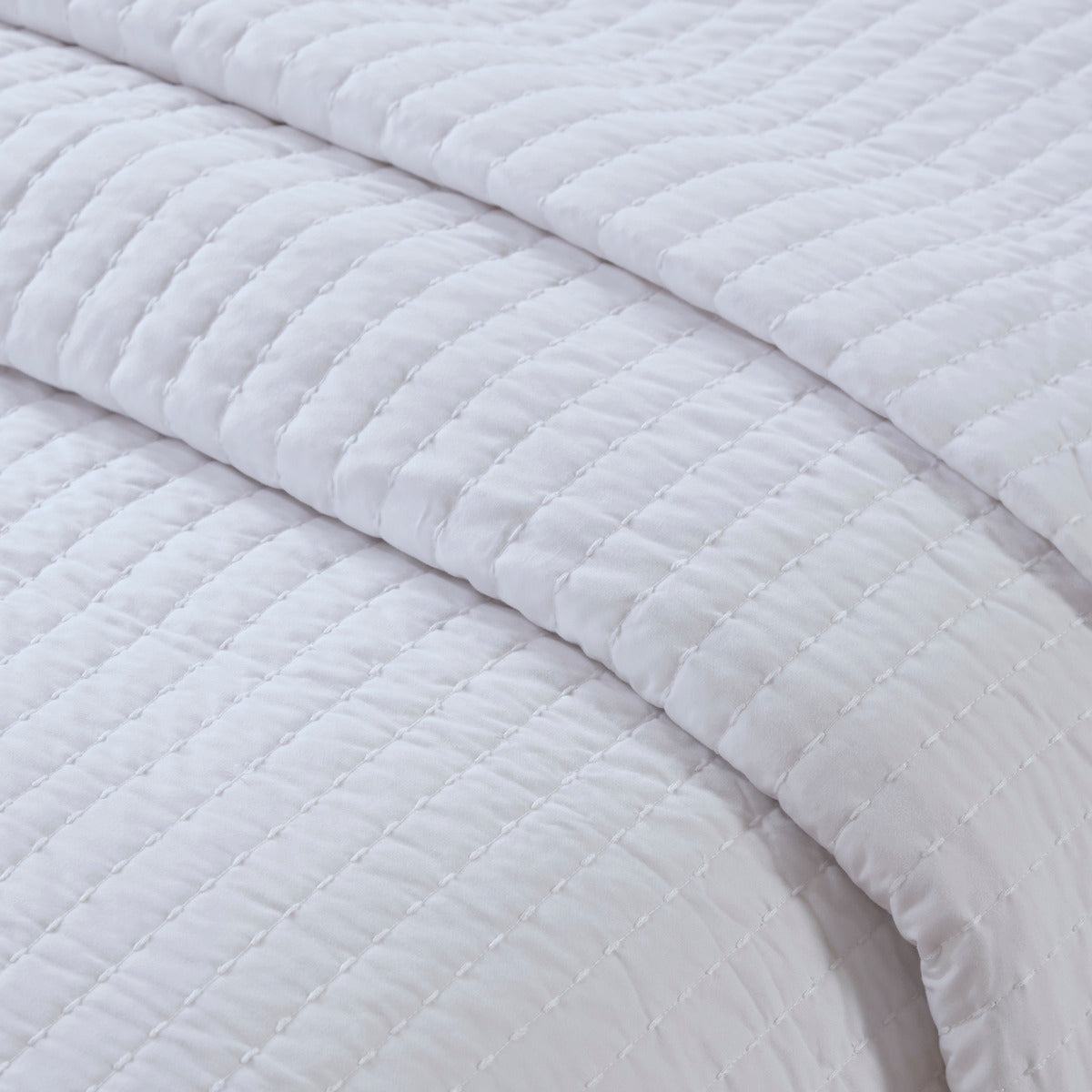 2 Piece Quilt Set White Twin Twin Xl Twin White Cotton