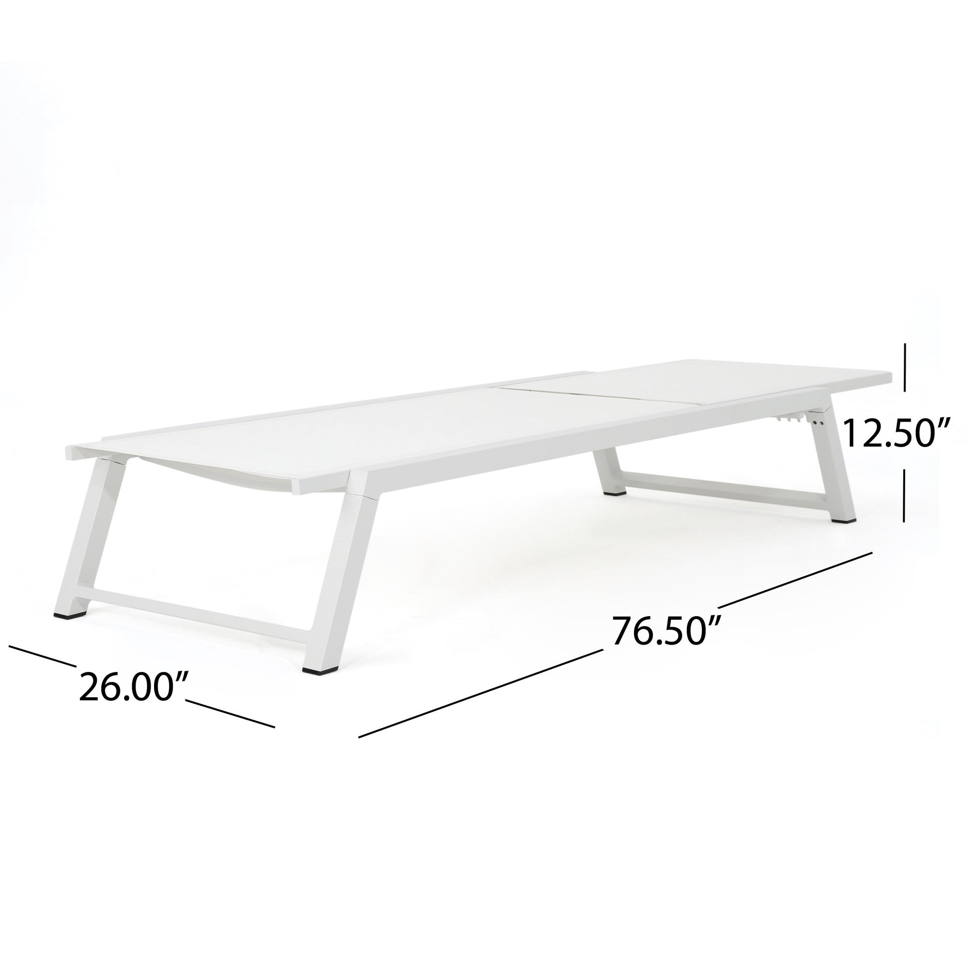 Myers Chaise Lounge Mp1 White Metal Mesh
