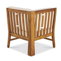 Perla 5 Pcs Sofa Set, Cream Cream Acacia Wood