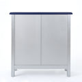 Tile Front Cabinet Navy Blue Wood