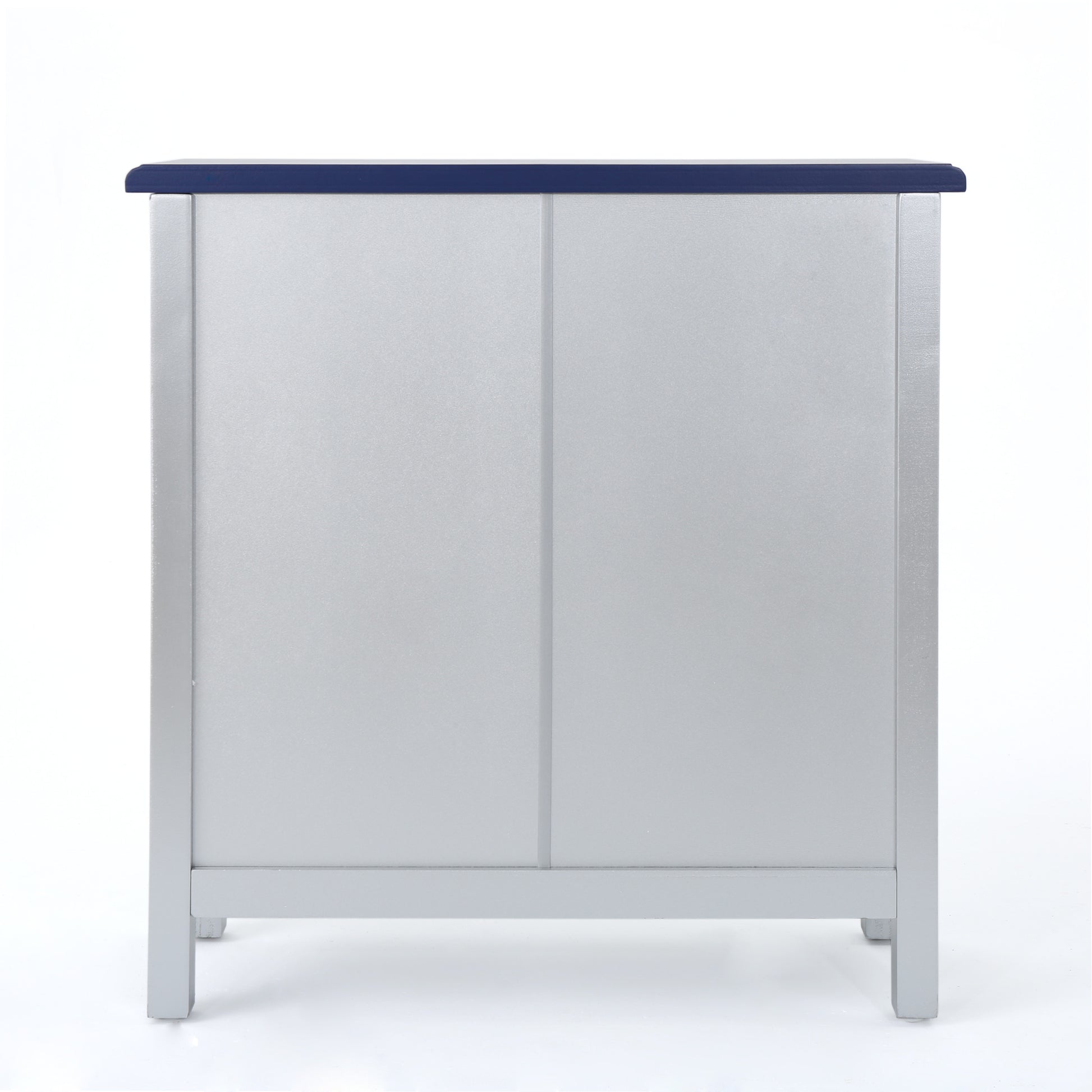 Tile Front Cabinet Navy Blue Wood