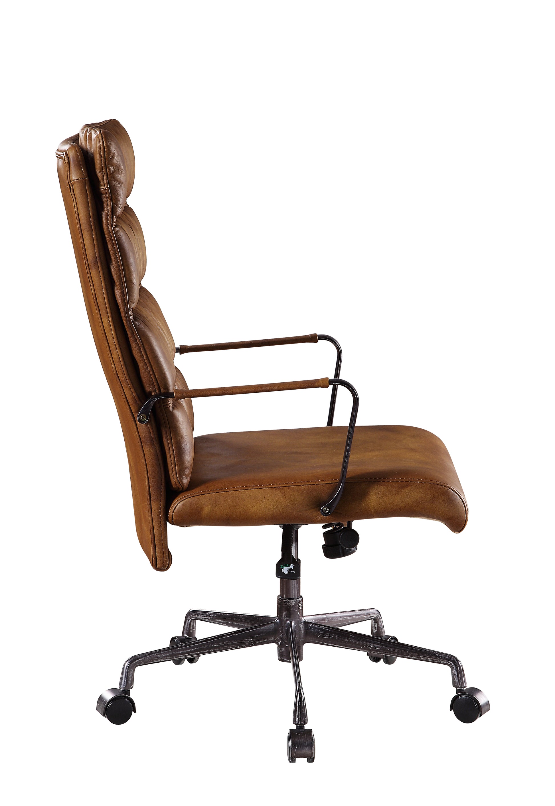 Sahara Office Chair With Swivel Caster Solid Brown Office Office Chairs Solid Back Swivel Genuine Leather