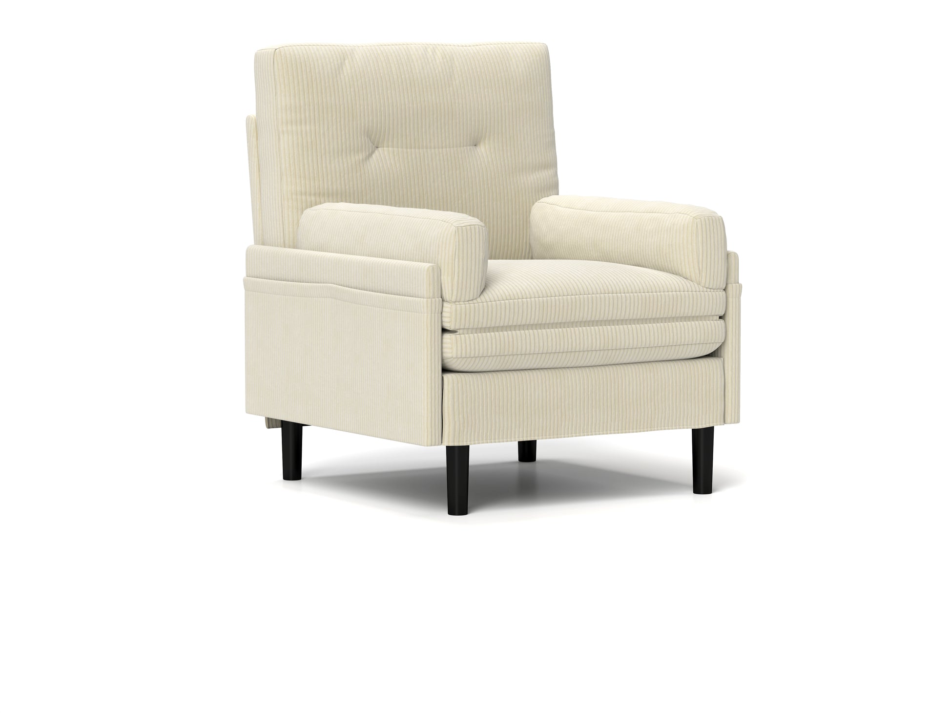 Ivory Sofa Chair With Recline Fuction Ivory Velvet Metal Primary Living Space Medium Soft Loose Back Pillow Top Arms Foam Fabric Metal 1 Seat