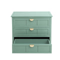 3 Drawer Cabinet, American Furniture,Suitable For Bedroom, Living Room, Study Light Green Mdf