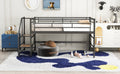 Mid Loft Bed With Storage Stairs, Twin, Black Twin Black Mdf Metal