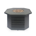 Octagon Iron Fire Pit 50000Btu Black Iron