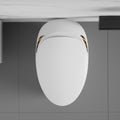 Unique Smart Toilet With Bidet Built In, Intelligent One Piece Toilet For Modern Bathroom, Auto Open Close Seat, Foot Sensor, Led Display,Night Light, Warm Water & Dryer,White White Bathroom