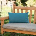 Lomita Rectangular Pillow Teal Fabric