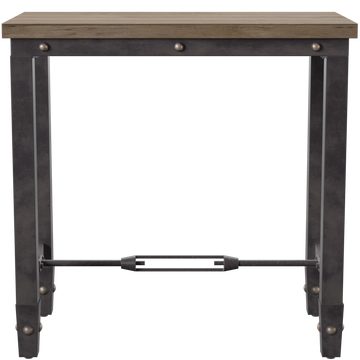 Jersey Chairside End Table Oak Solid Wood Mdf