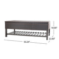 Regent Storage Bench With Metal Rack Brown Multi Rattan