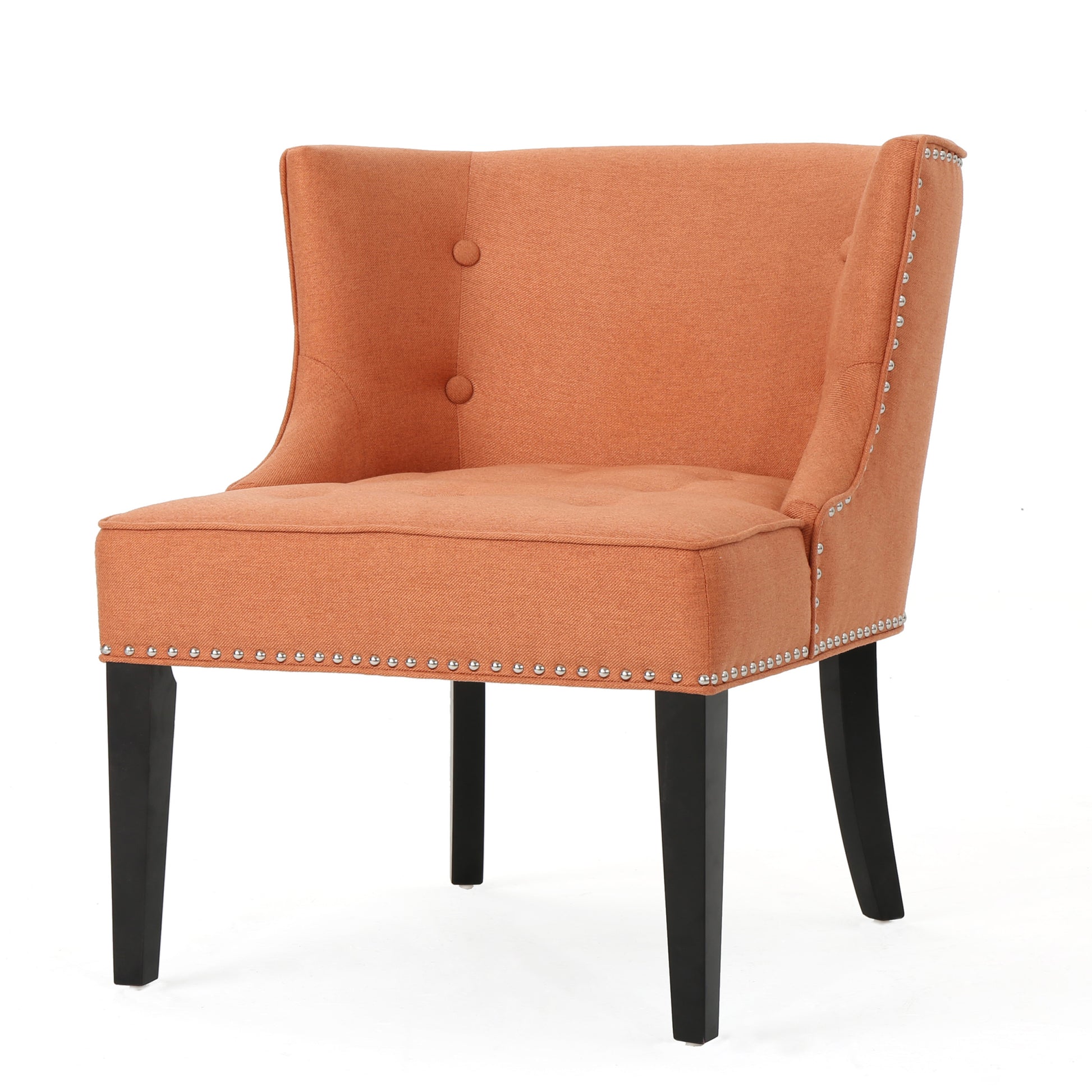 Occassional Chair Orange Fabric