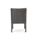 Antibes Dining Chair Grey Grey Silver Pe Rattan Iron Waterproof Fabric