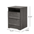 Delaney2 Drawer Nightstand Grey Mdf