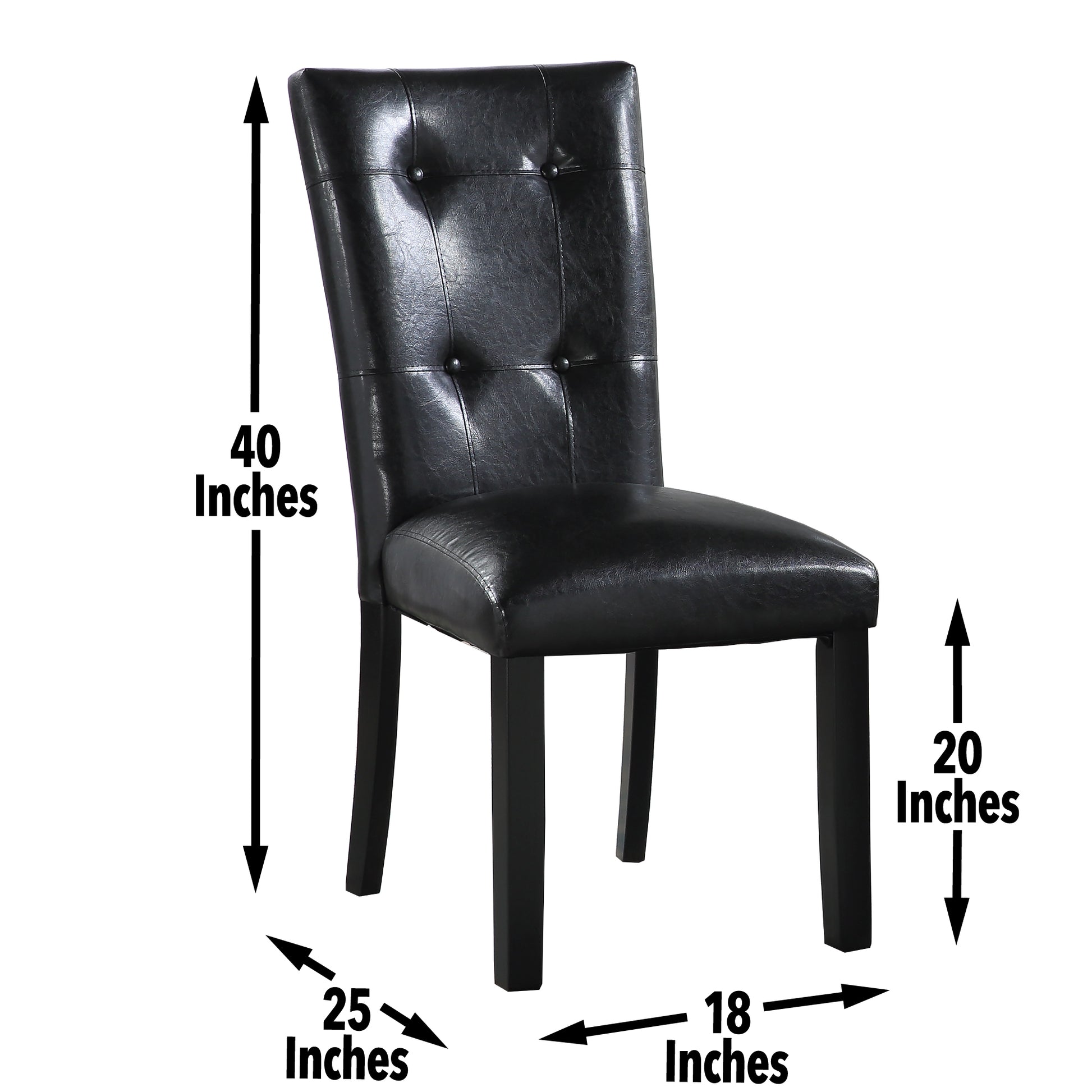 Sterling 5 Piece Dining Set Black Black Wood