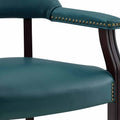 Tournament Arm Chair With Casters Blue Light Blue Wood