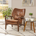 Club Chair Brown Microfiber