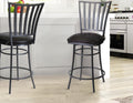 Stellan Swivel Counter Stool Black Black Wood