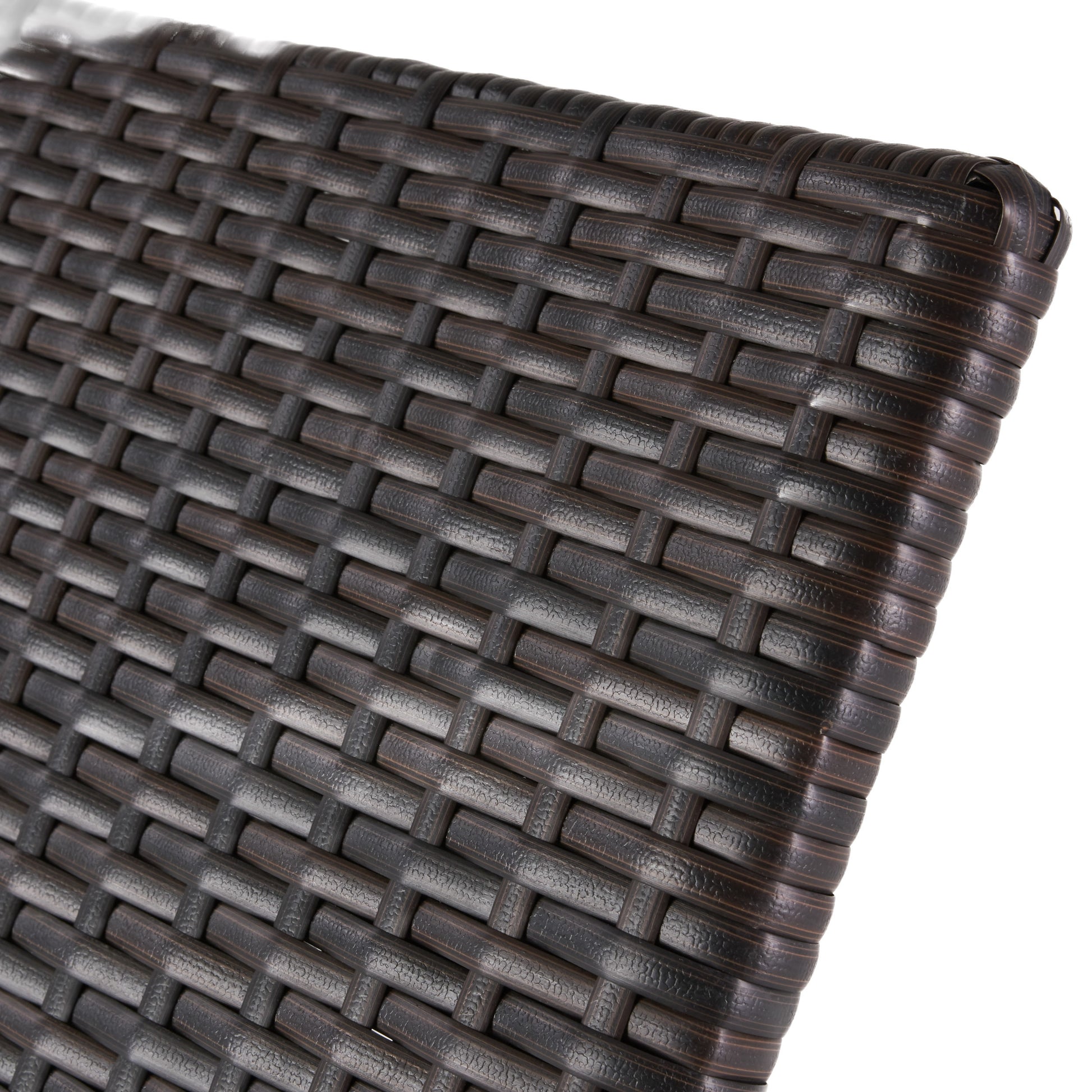 Kauai Pe Wicker Chaise Brown Multi Rattan Metal