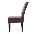 Dining Chair Mp2 Set Of 2 Dark Brown Pu