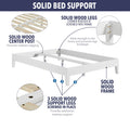 Nix Full Platform Bed White Full White Wood