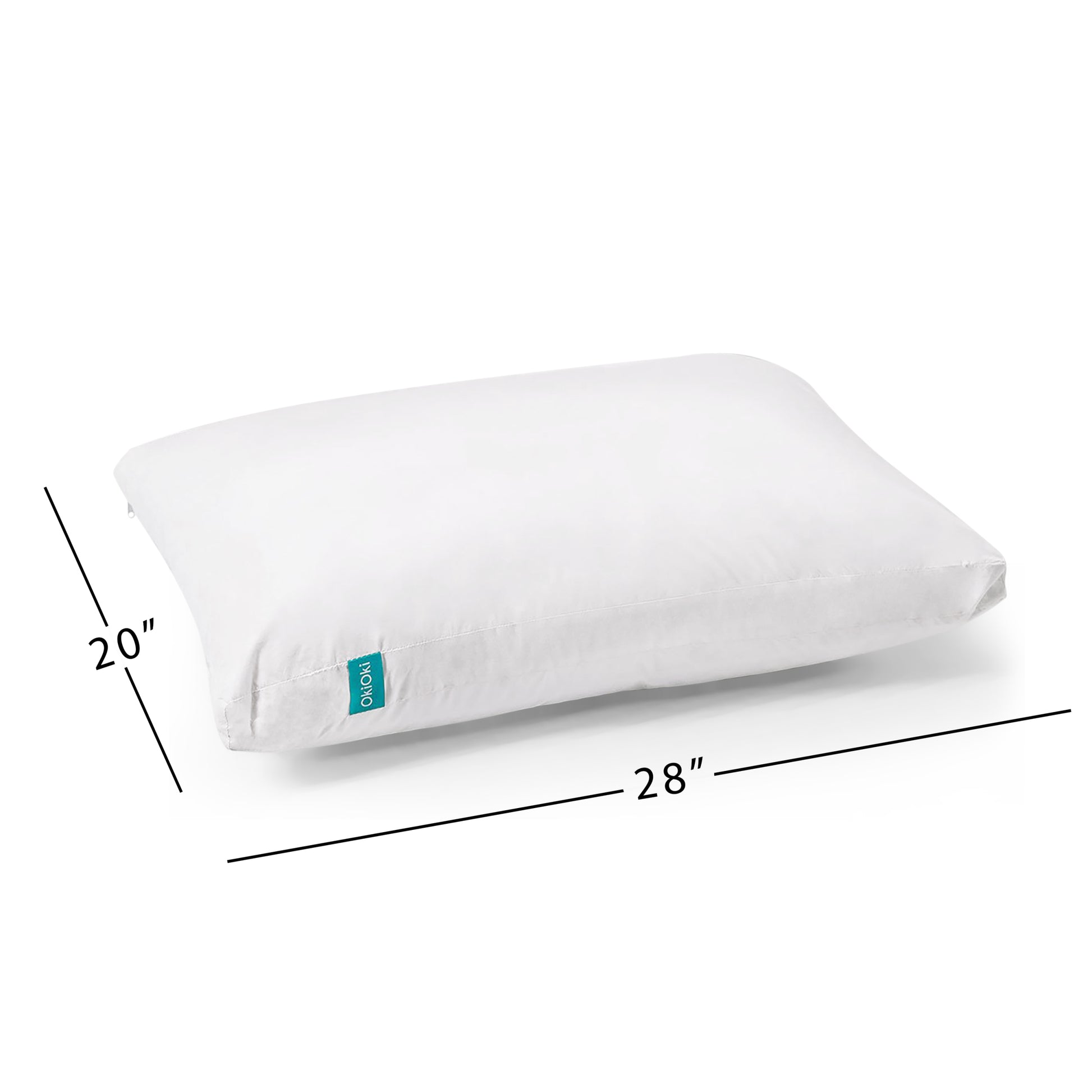 Bed Pillow White Fabric