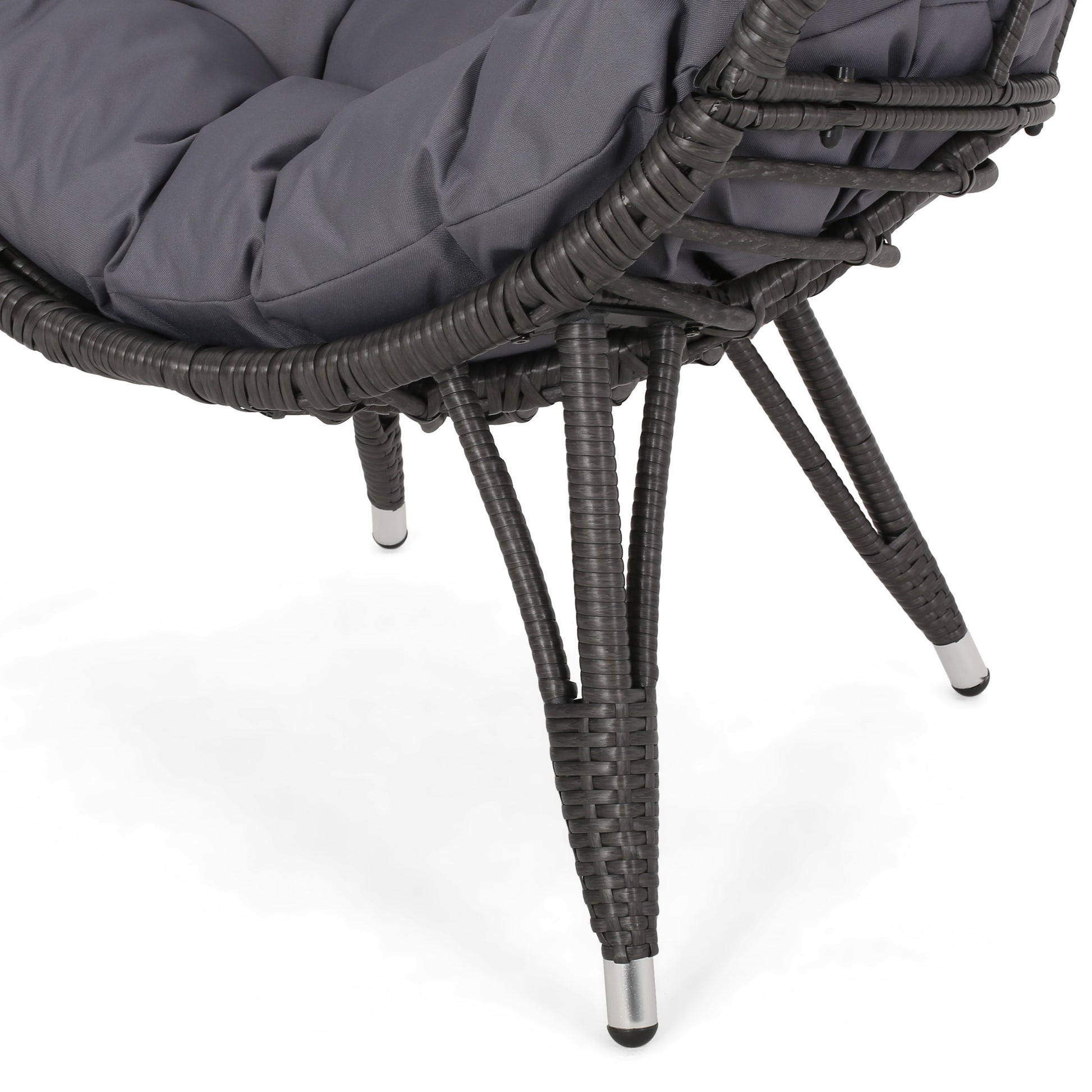 Santino Teardrop Chair Gray Pe Rattan Iron Waterproof Fabric