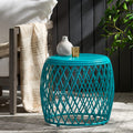 Alamera 19.75 Side Table Teal Iron