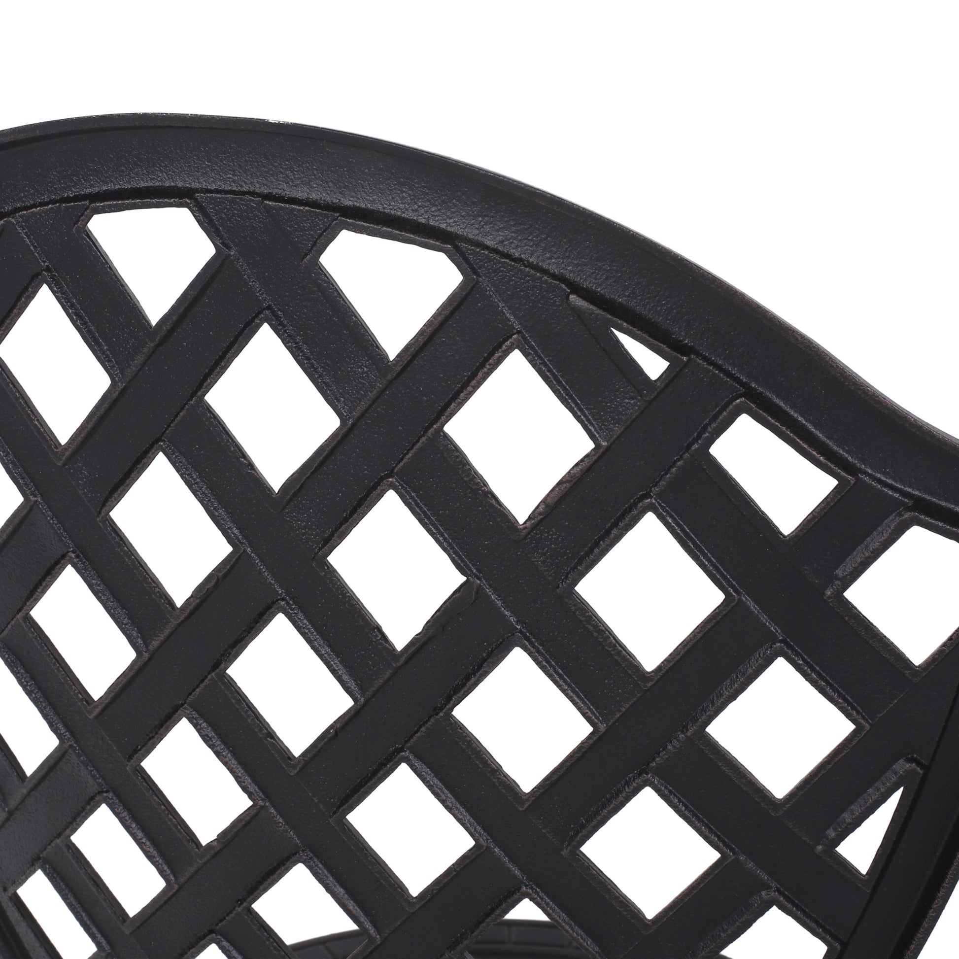 Bono Metal Bistro Set Black Aluminium
