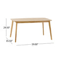 Dining Table Walnut Solid Wood Mdf