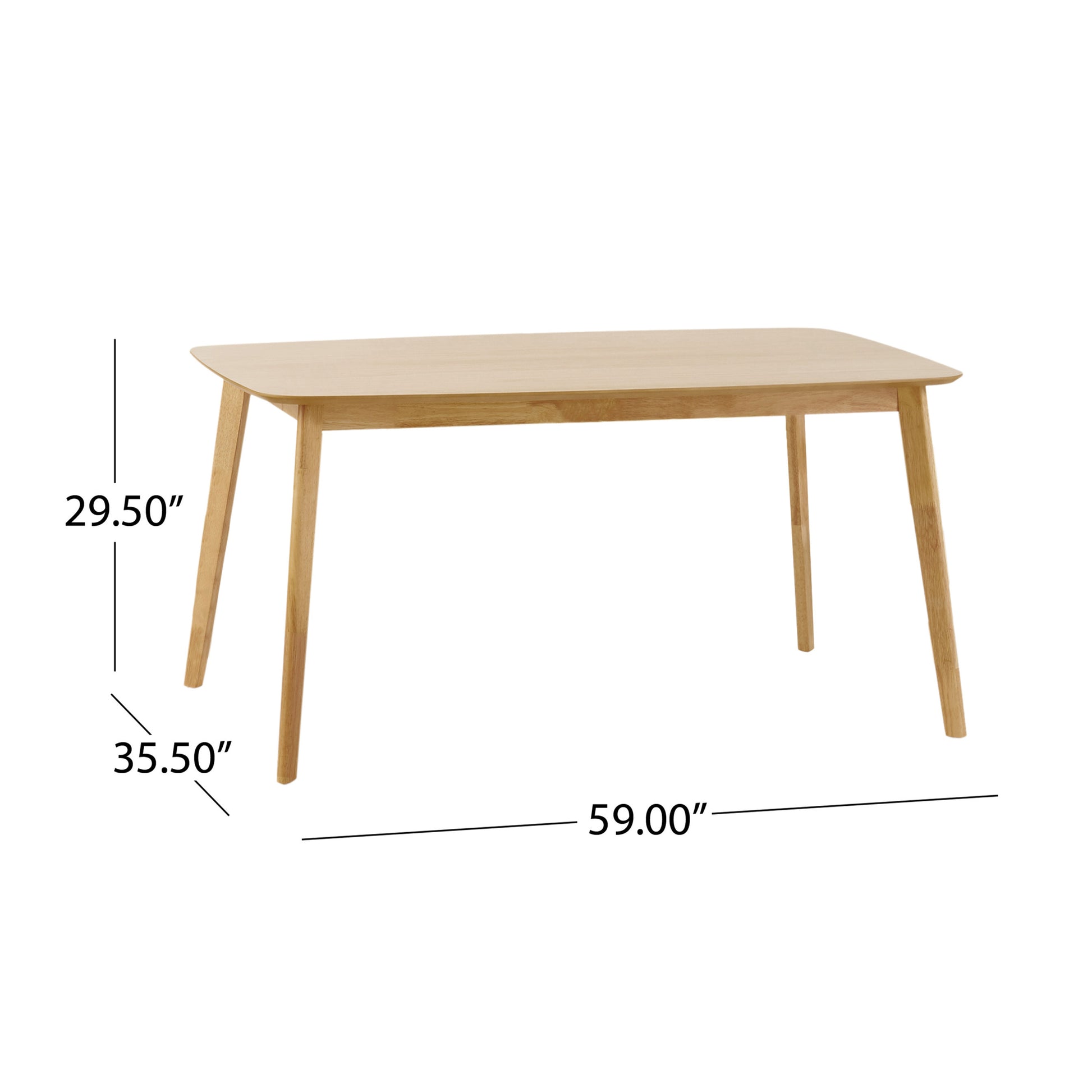 Dining Table Walnut Solid Wood Mdf