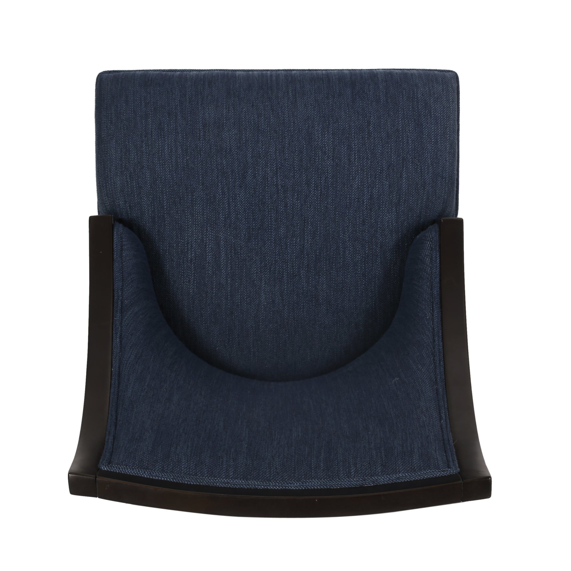 Dinning Chair Mp2 Set Of 2 Navy Blue Wood Fabric