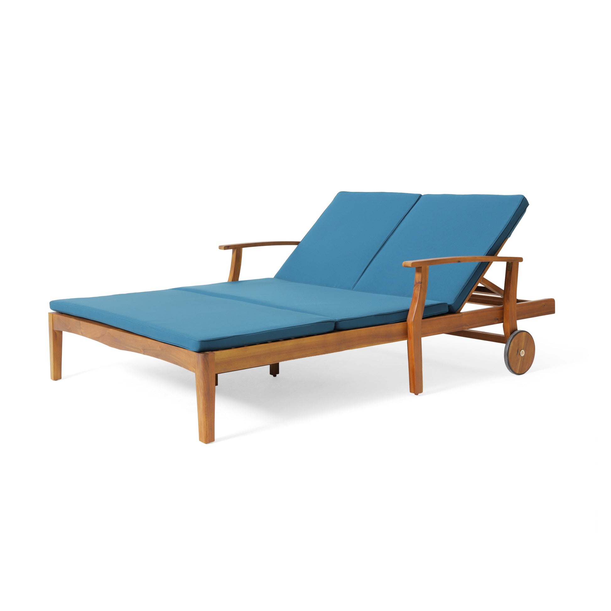 Perla Double Chaise Lounge Teak Acacia Wood