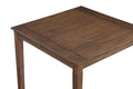 Compact Farmhouse 5 Pack Counter Dining Set Plank Effect Table Top Shaped Counter Stool Seat Perfect For Apartments Or Smaller Homes Chestnut Wood