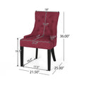 Cheney Dining Chair Kd Mp2 Set Of 2 Red Fabric