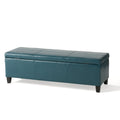 Glouster Storage Ottoman V2 Teal Pu