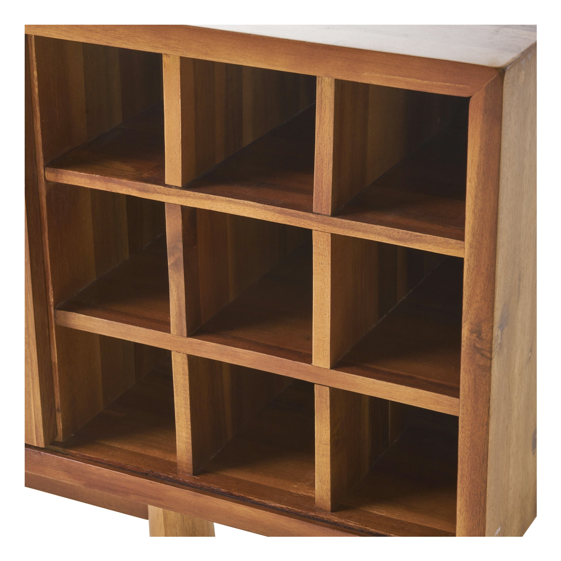 Wine Cabinet Light Oak Wood