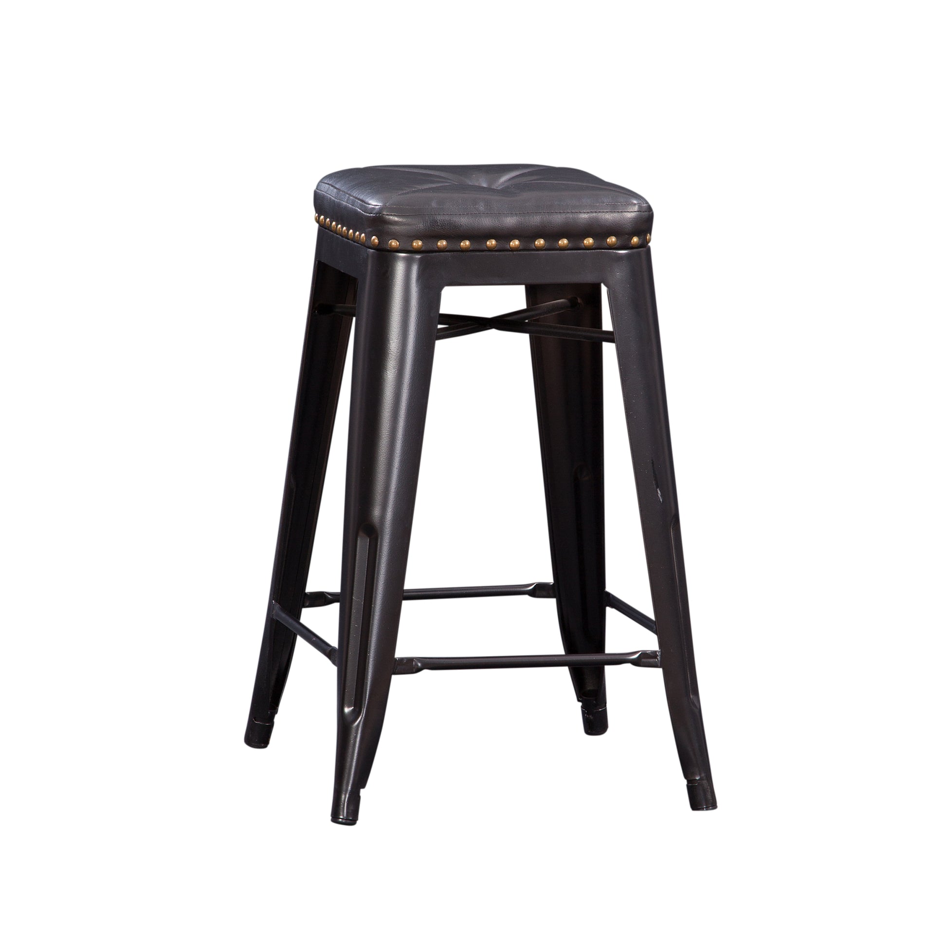 Hank Counter Stool Set Of 2 Dark Gray Dark Gray Wood