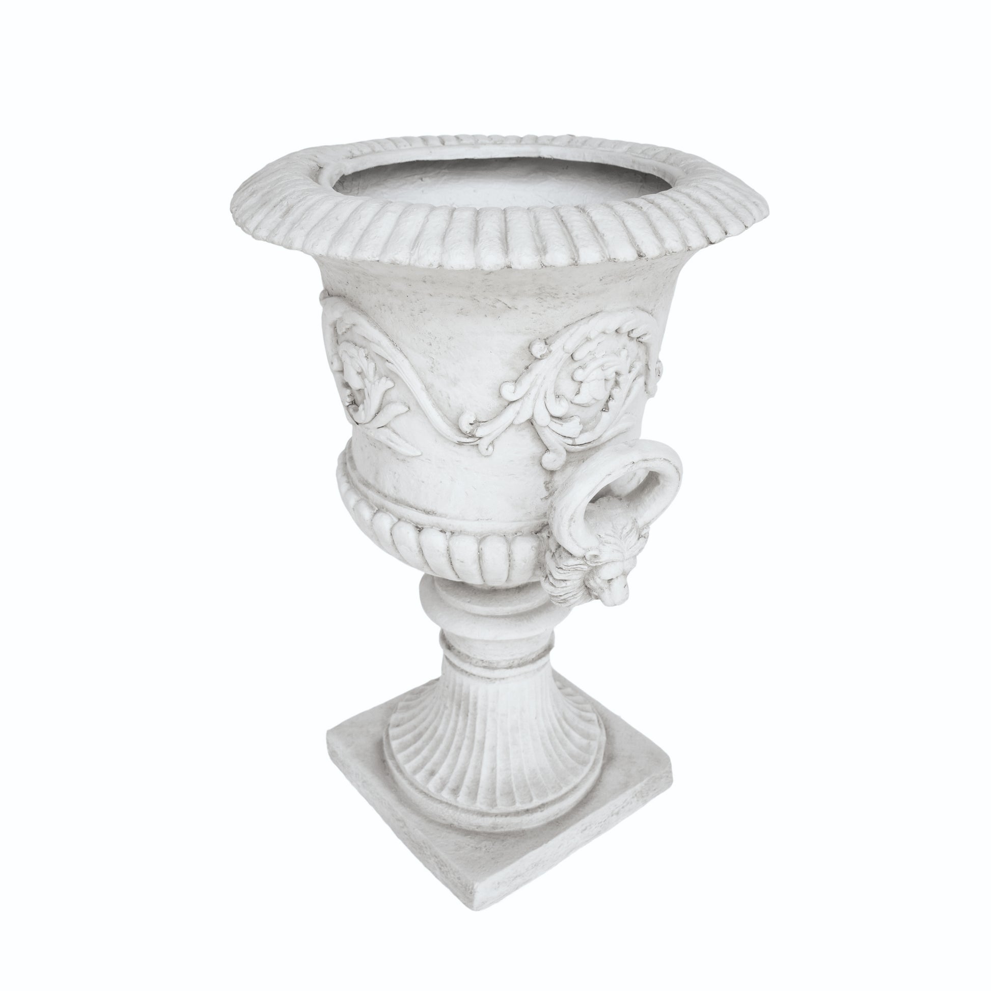 Mgo Garden Urn Planter Antique White Magnesium Oxide