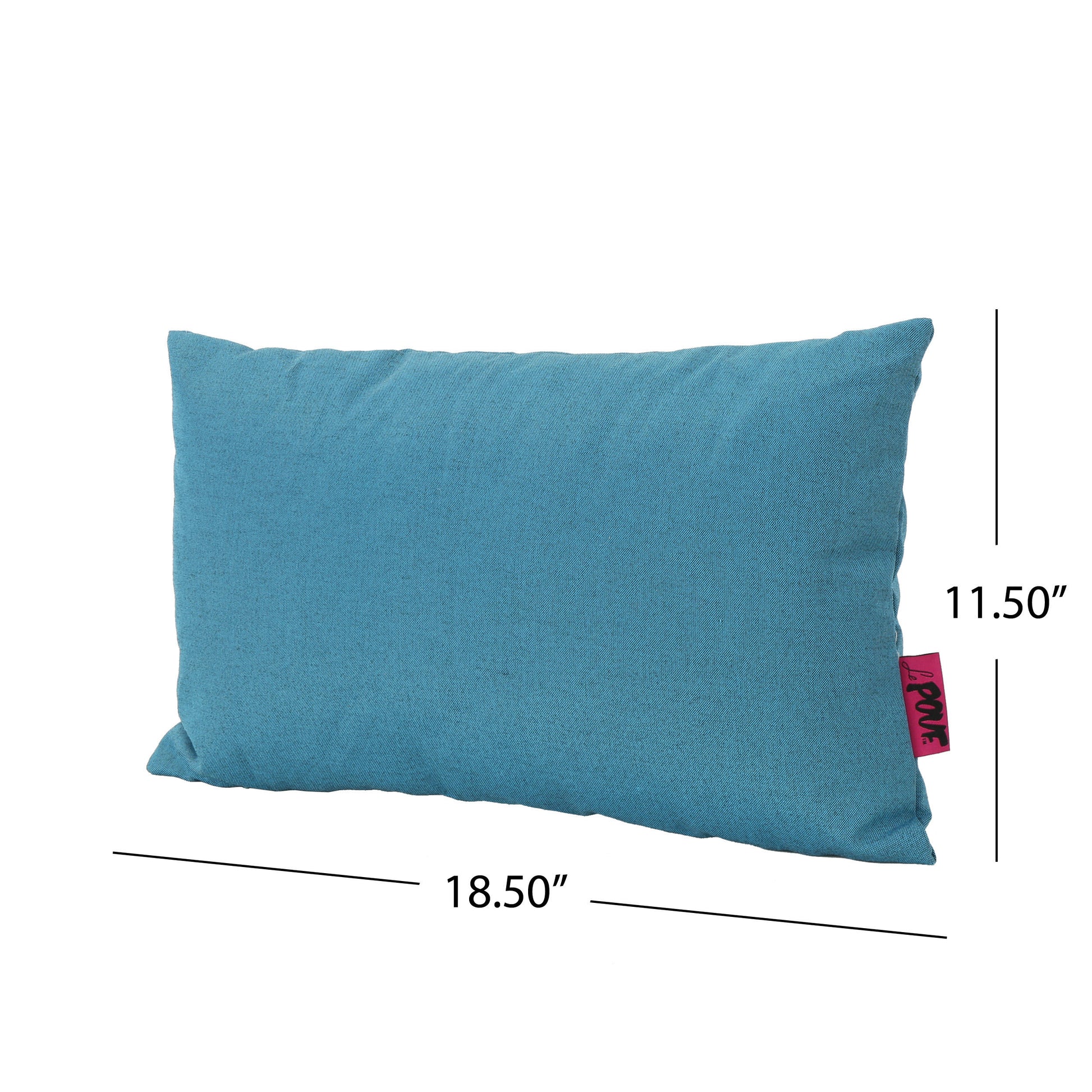 Lomita Rectangular Pillow Teal Fabric